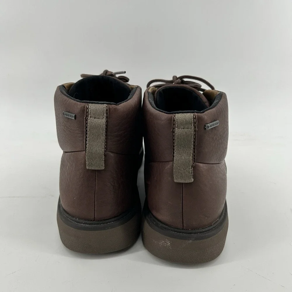 Clarks Unstructured Gore Tex Chukka Boots Mens 11W Brown‎ Leather NEW